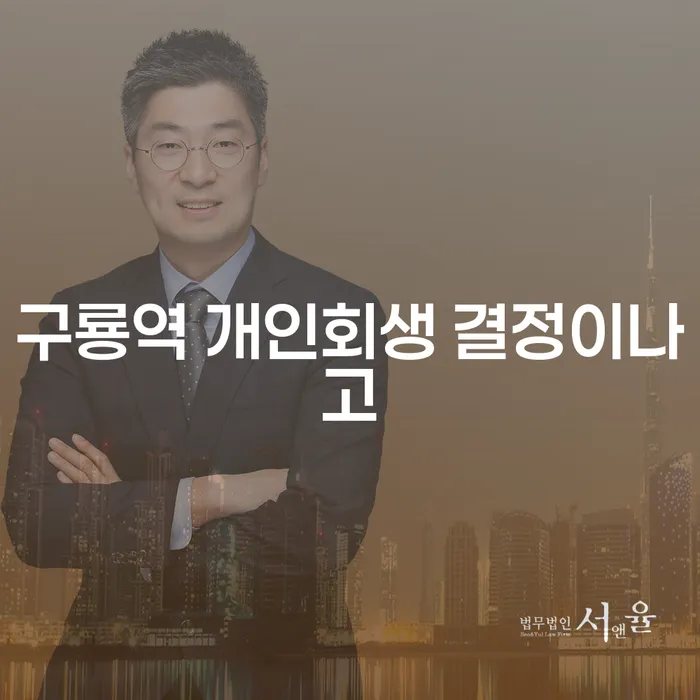 구룡역 개인회생 결정이나고